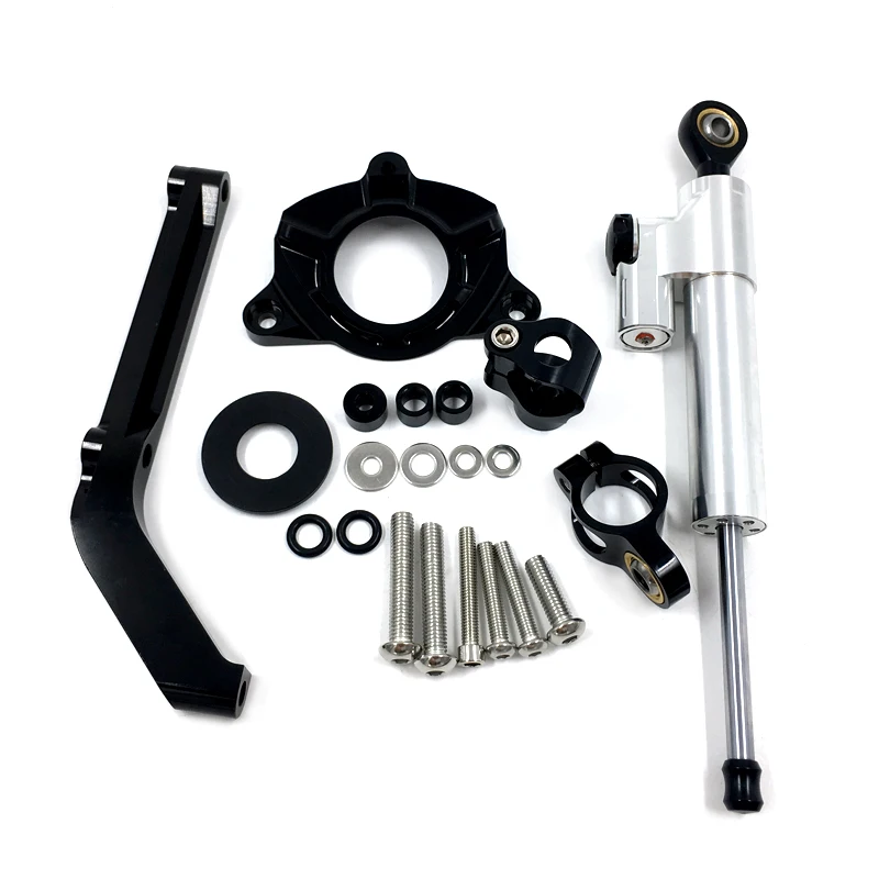 Motorbike CNC Damper Steering StabilizerLinear Reversed Safety Damper+Bracket  (10)