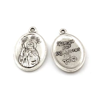 12Pcs San Judas Tadeo Charm Pendants For Jewelry Making Bracelet Necklace DIY Accessories 16x26mm A-450 1
