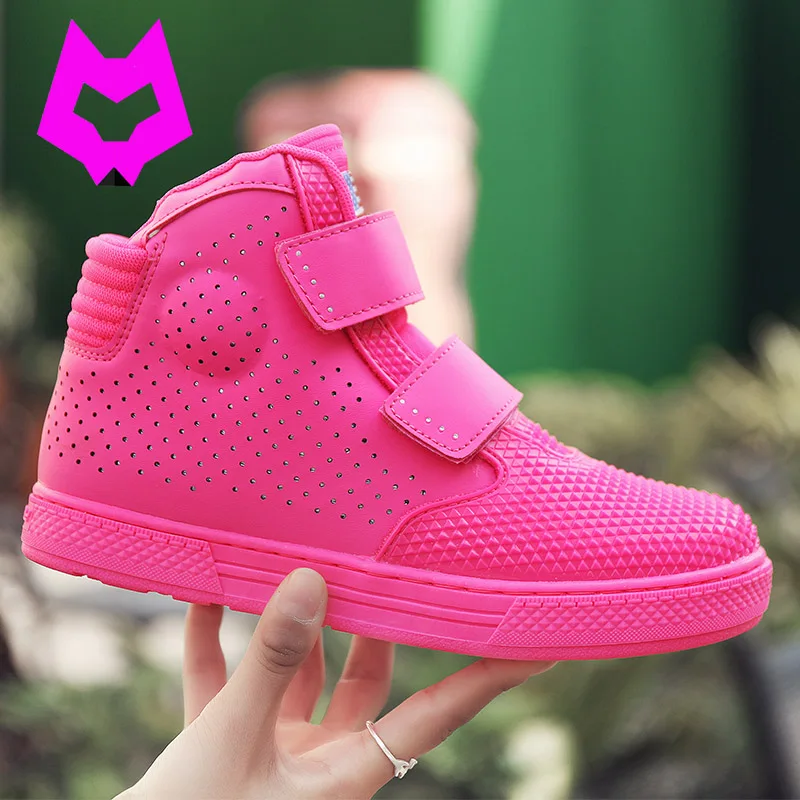 Ladies Hool&Loop Isable Ankle Boots Rose White Shoes Women Casual Shoes Breathable Height Increased shoes 785