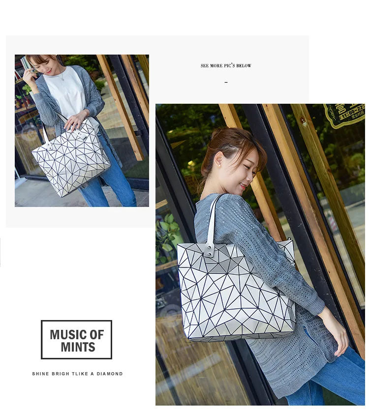 Geometric Plaid Bag Fashion Casual Tote Women