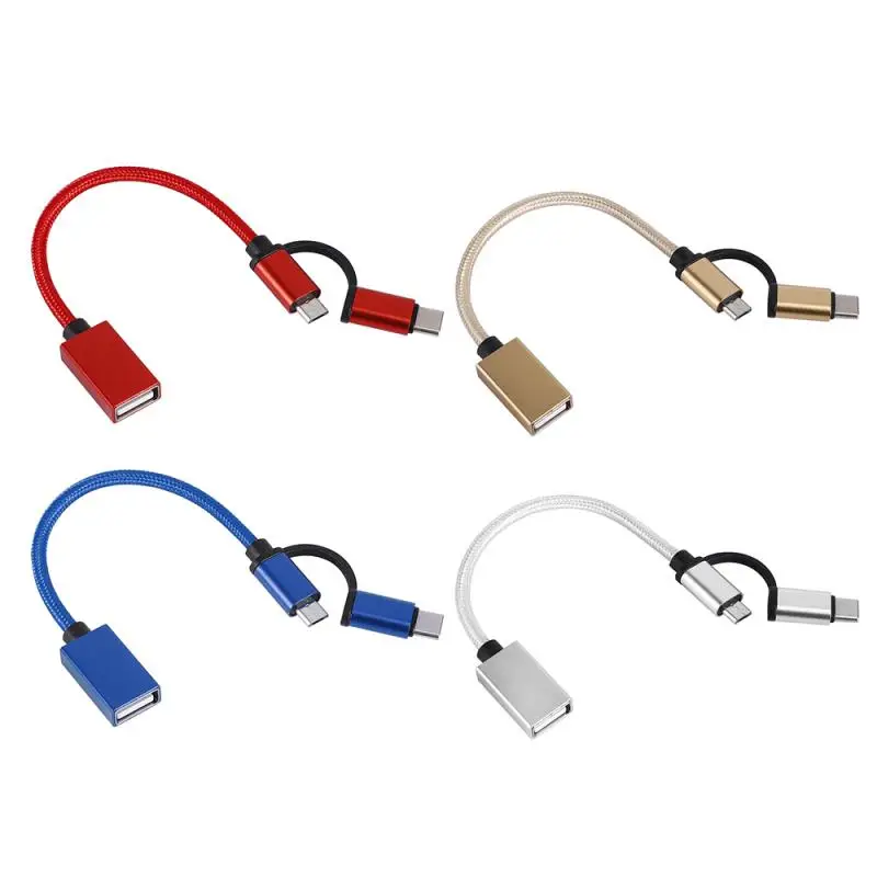 2 в 1 Type-C Otg Кабель-адаптер для Samsung S10 + Xiao Mi 9 Android Macbook мышь геймпад планшетный ПК Usb