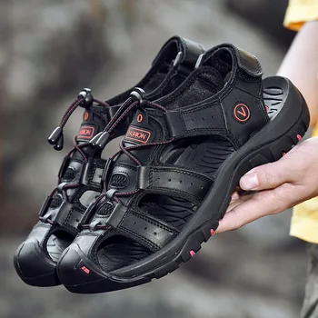 

2020 Baotou Men Sandals Summer Breathable Men Shoes Beach Sandals Man Outdoor Casual Sneakers Size 37-47 Zapatos de Hombre