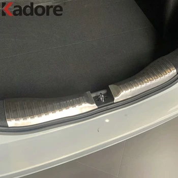 

For Honda JAZZ 2020 2021 Stainless Steel Inner Rear Bumper Pad Protector Trim Tail Trunk Scuff Plate Cover Car-Styling