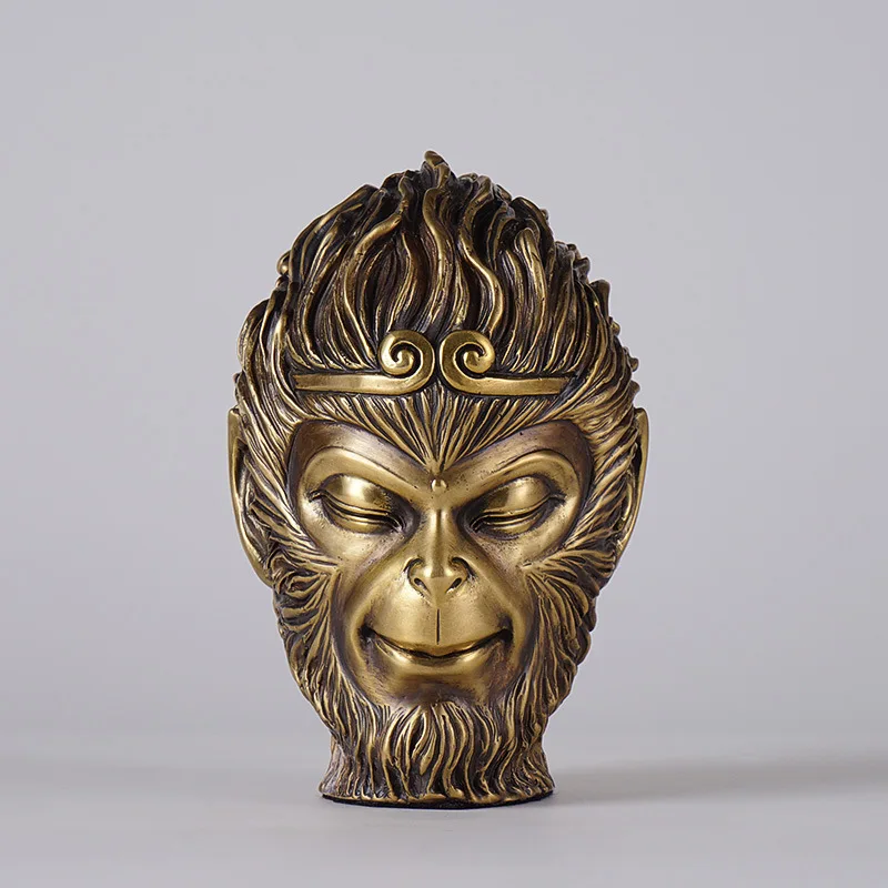 

New Chinese Style Sun Wukong Fine Copper Decoration Yi Nian between Double-Sided Modeling Creative Home Decoration Office Crafts