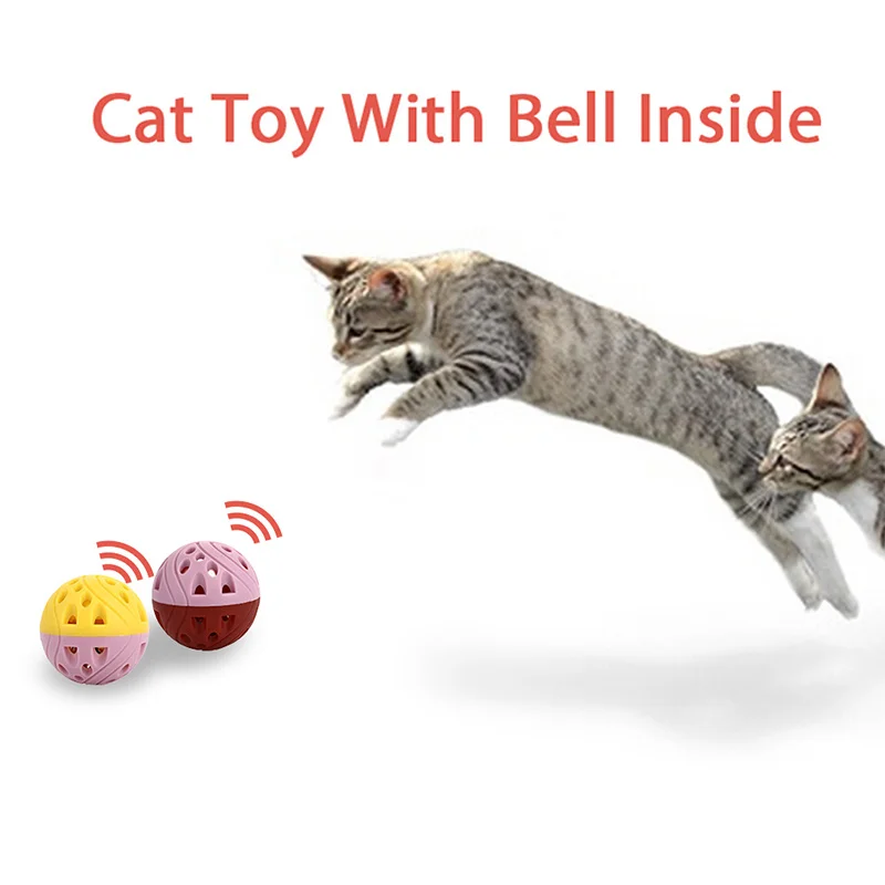 Шарик для котов Pet Cat Ball колокольчики для кошек украшение на бал-сопротивление жесткий пористый маленький колокольчик двойной цвет игрушечные попугаи