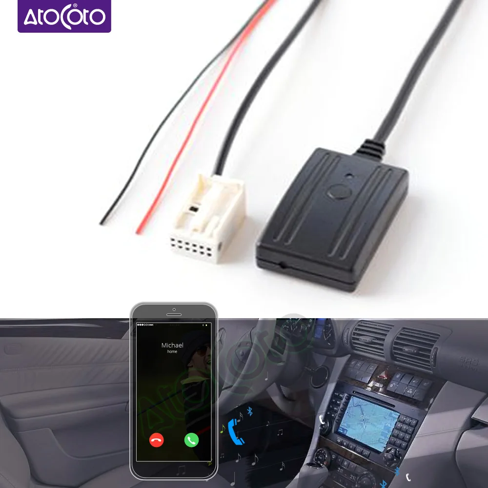 Bluetooth 5,0 автомобильный комплект телефонный звонок Handsfree 12Pin AUX адаптер для Mercedes аудио 20 50 Comand APS Радио беспроводной приемник вход