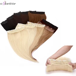 S-noilite Clip In Human Hair Extension 5 Clips Non-Remy Hairpiece 14-22Inch 75-100g Thick Straight Hair Clip Natural Hair Blonde