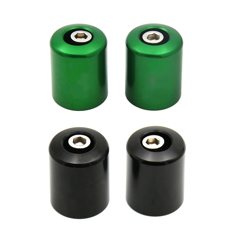 

1pair Motorcycle Handlebar Grips Handle Bar Cap End Plugs For Honda Yamaha Suzuki Dirt Bike Green / Black