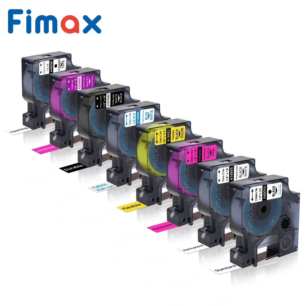 45013 45010 Dymo D1 호환 라벨 테이프 12mm 45016 45017 45018 45021 45026 라벨 프린터 LM160 LM350 210D 라벨 메이커