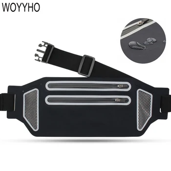 

WOYYHO Ultra-thin Running Waist Bag,Waterproof 6.5 inches Runing Phone Pouch Belt Bag for Running,Sport Jogging Running Bag