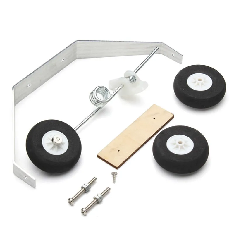 Aluminum Alloy Taildragger Tricycle Landing Gear with Steel Ring Tail Wheel for RC Airplane Model Fixed-Wing DIY Parts | Игрушки и хобби
