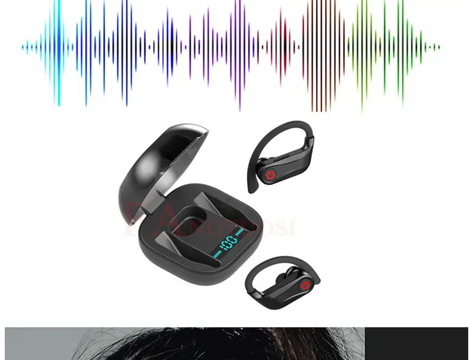 FANGTUOSI TWS стерео беспроводные Bluetooth наушники громкой связи Спортивная гарнитура ушной крючок Bluetooth 5,0 наушники с микрофоном для iPhone 11