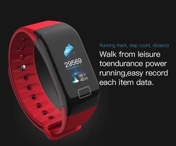 

Smart watch IP68 Waterproof Fitness Tracker Heart Rate Monitor Blood Pressure Women men Clock Smartwatch F1 For Android IOS