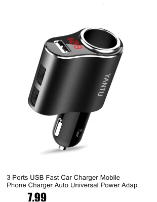 5v3. 1A QC 3,0 USB Автомобильное зарядное устройство с двумя портами usb быстрая зарядка 3,0 адаптер для прикуривателя с дисплеем контроля напряжения тока