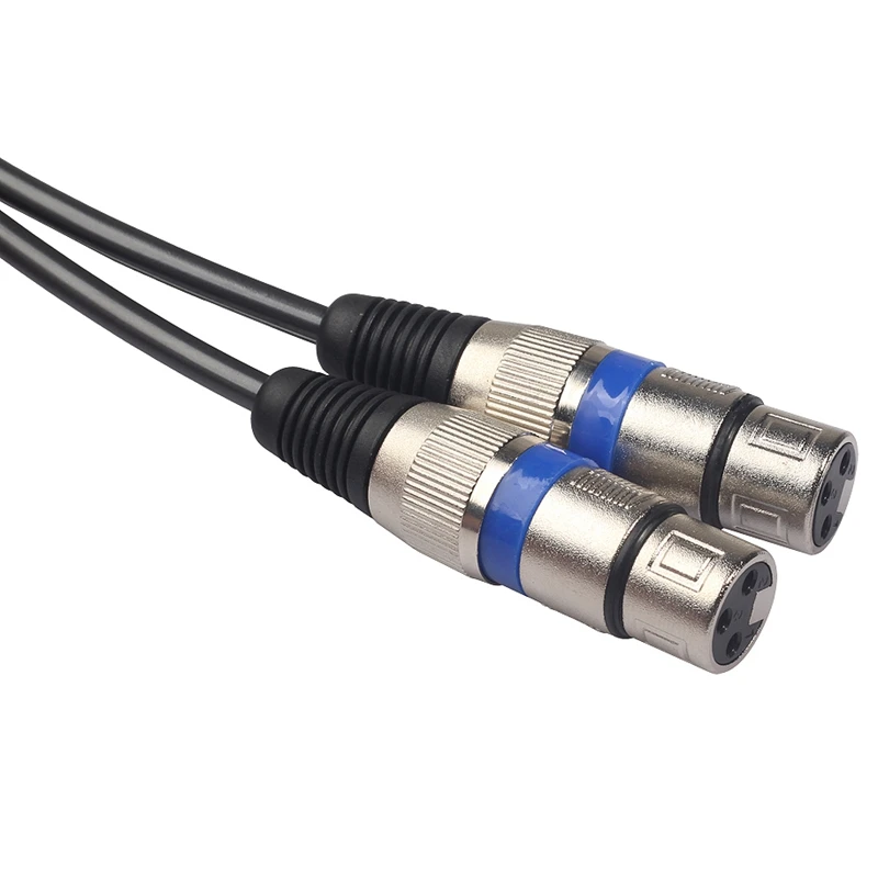 Hifi аудио кабель 2 Rca штекер Xlr 3 Pin Женский микшерный пульт усилитель двойной Xlr Двойной Rca Shileded кабель 1,5 м