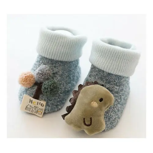Милые Нескользящие носки для ползания с рисунками животных для малышей 0-3 лет; Тапочки - Цвет: 1