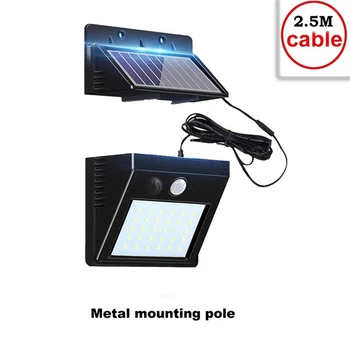 

30 LED Solar Lamp Garden Motion Sensor Light Solar Panel Power Lights Outdoor Waterproof Separate Street Path Security Wall Lamp