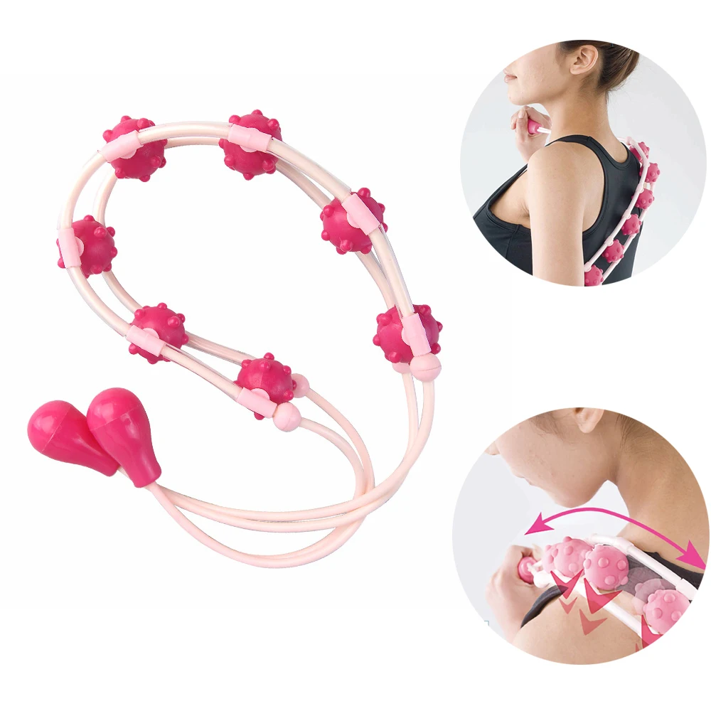 Массажер роликовый ручной для спины и талии устройство расслабления глубоких