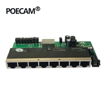 8 портовый гигабитный пассивный коммутатор PCBA неуправляемые переключатели ModuleUTP 2 порта s Uplink и 6 портов s POE источник опорной платы пропускная способность 16G