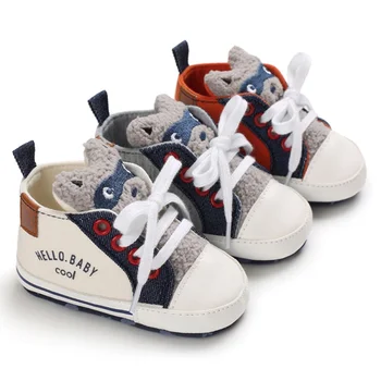 

Children Shoes Baby Boys Cartoon Foxs Casual Shoes Anti-slip Baby Toddler Shoes First Walkers Walking Lace-Up Shoes w