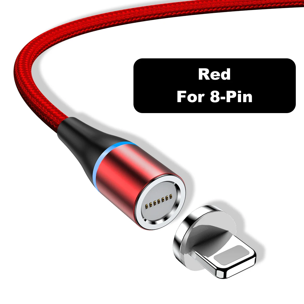 Vanniso Магнитный Micro type C USB кабель 2 М адаптер для быстрой зарядки Магнитная Зарядка для iPhone XS Max samsung Xiaomi mi9t провод шнур - Цвет: Red for iphone