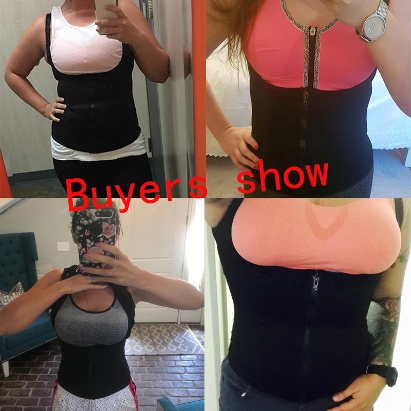 CXZD Women Sweat Waist Trainer Corset Tummy Control Shapewear Vest Adjustable Straps Workout Tank Tops Body Shaper
