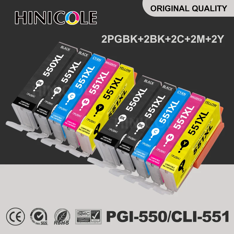 

Картридж для принтера Canon IP7250 MG5450 MX925 MG5550 MG6450 MG5650 MG6650 MX725, 5 цветов