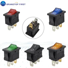 1 шт. KCD1 3Pin лодка автомобиля кулисный переключатель 6A/10A 250 V/125 V AC красный желтый зеленый синий черный кнопка