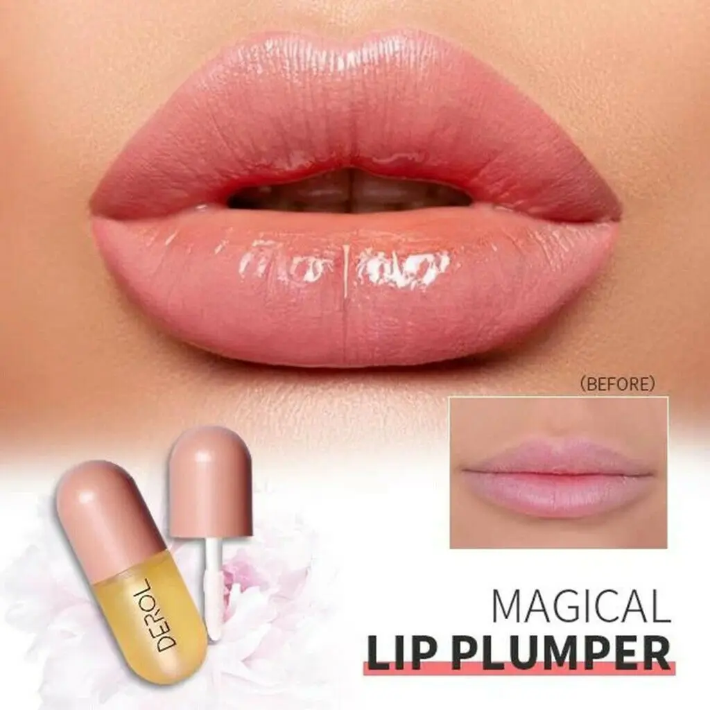 5ml Instant Volumising Lips Plumper Repairing Reduce Lip Fine Lines Mask Long Lasting Moisturizer Care Lip Oil Sexy Plump Serum-1