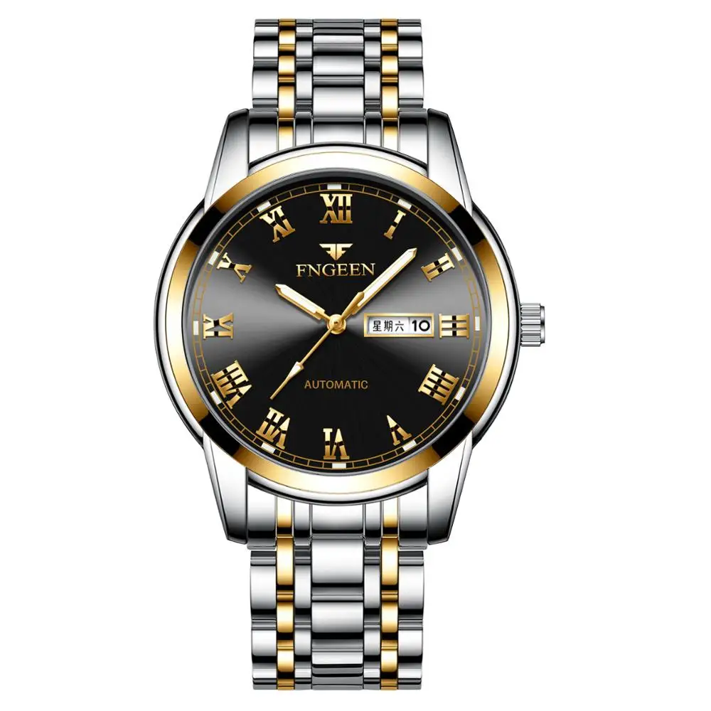 

Luminous Stainless belt Calendar Date Male Quartz Business Watches Cusual watch relogio masculino