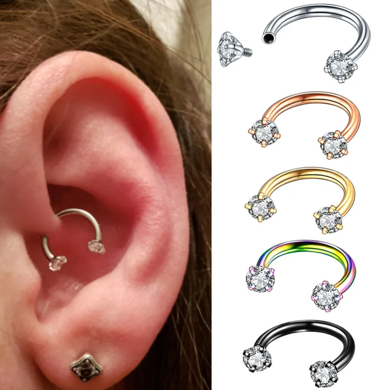 Stainless Steel Horseshoe Earrings Stainless Steel Nose Ring