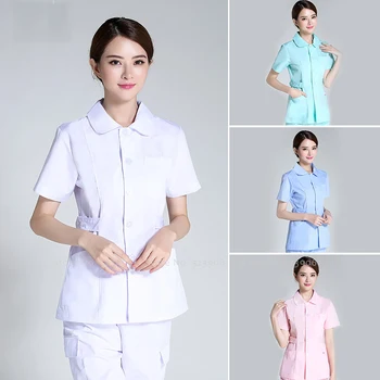 

Women Scrubs Nurse Uniforms Set Nursing Lab Coat Jackets Pants Party Doctor Cosplay Costumes Hospital Surgical Medical Work Suit