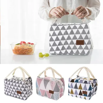 

New Striped Ice Bag, Cotton And Linen Fashion Insulation Waterproof Portable Lunch Bag, Insulation Bag, Insulation Bag