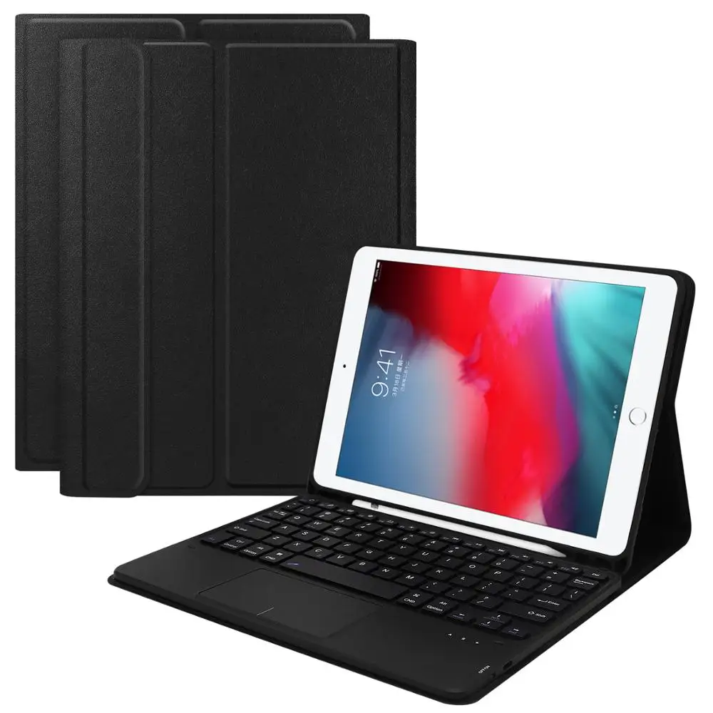 Case For iPad 6th 9.7 Case Removable touchpad keyboard W Pencil Holder Smart Stand Cover For iPad 5th 9.7 Case Keypad