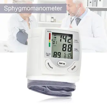 

Automatic Digital Upper Arm Blood Pressure Monitor Heart Beat Rate Pulse Meter Tonometer Sphygmomanometers pulsometer