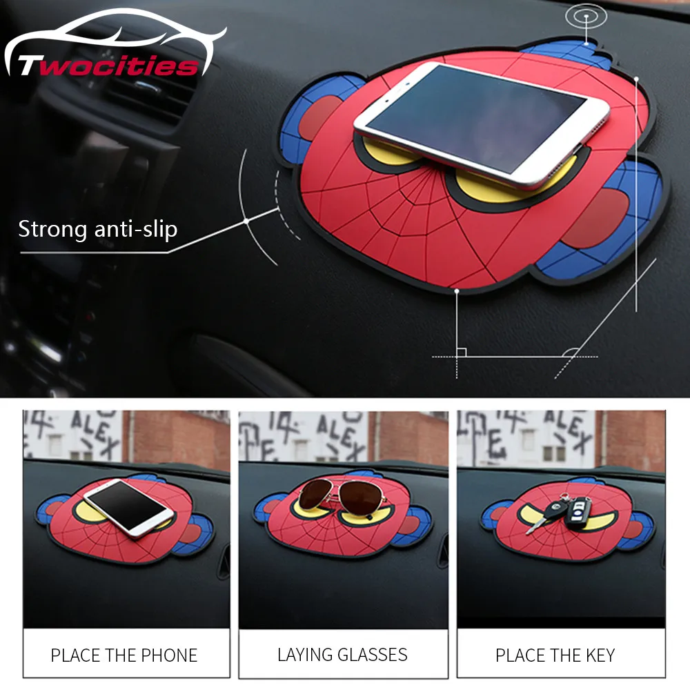 

Car gadgets Anti Slip Mats car Cartton Marvel Non-Slip Mat hold Support Cell Phone key glasses Anti-Slip Pad Car Dashboard Mat