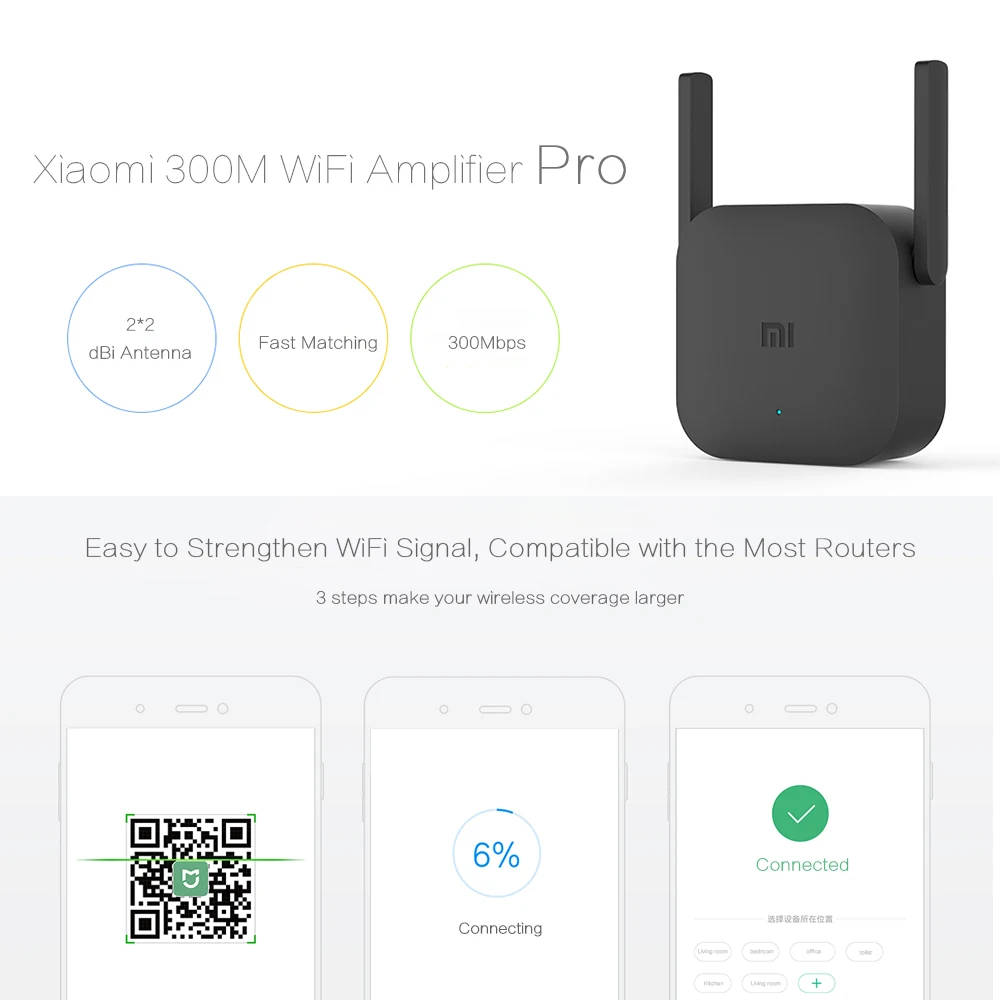 wifi signal booster best buy Thiết Bị Kích Sóng WiFi Repeater Xiaomi Pro 300Mbps Mi Khuếch Đại 2.4G Mạng Mở Rộng Repeater Điện Nối Dài Roteador 2Anten Nhà văn Phòng wireless wifi amplifier