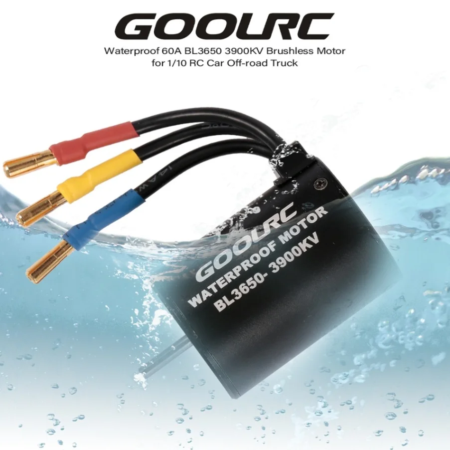 

Waterproof Moteur BL3650 3100KV 3500KV 3900KV 4300KV Brushless Motor with 60A ESC for 1/10 RC Car Off-road Truck