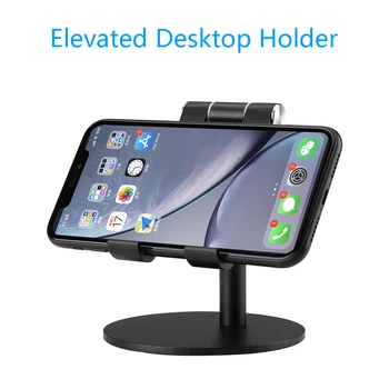 

Full Aluminium Elevated Desktop Holder for Monitor Phone Tablet 360 Degree Rotation Adjustable Stable Mobile Stand for iPad