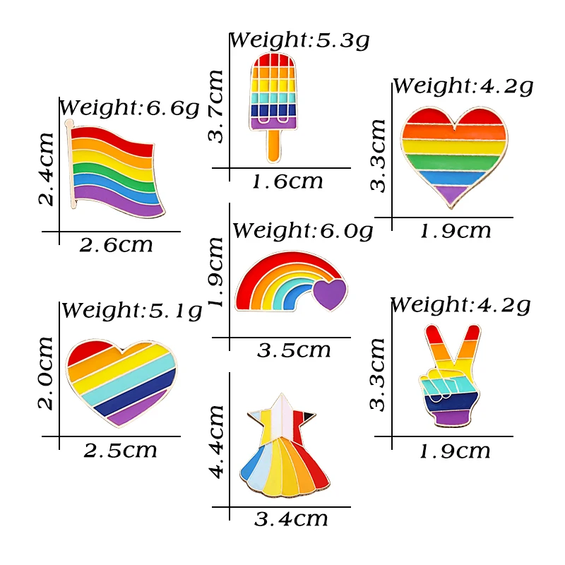 Красочный Радужный Флаг ЛГБТ дизайн на булавке брошь Творческий под искусственные бриллианты, разноцветные стразы образуют форму сердца палец флаг эмали штырь гей лесби куртки нагрудные значки Модные украшения