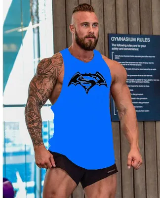 Muscleguys, хлопковые майки для тренажерных залов, мужские майки без рукавов для мальчиков, одежда для бодибилдинга, майка для фитнеса - Цвет: 1
