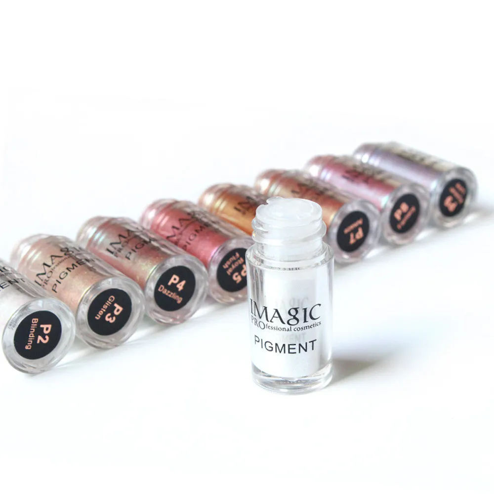 Imagic Cosmetics Тени Для Век, цветные Тени Для макияжа, профессиональная блестящая пудра Для Век, 9 цветов, палитра Для макияжа