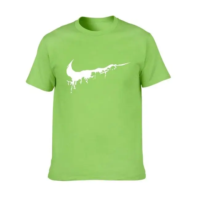 Высокая мода футболка мужская дизайн печатных футболки с коротким рукавом мужские футболки хлопок Мужская одежда harajuku Ms. t рубашка - Цвет: Light green