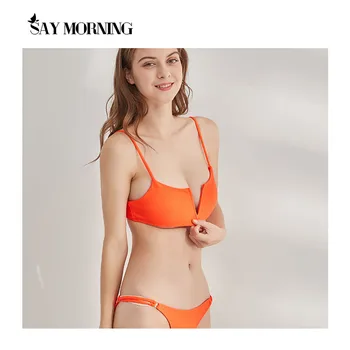

SAY MORNING 2020 New Arrival 2 Pieces Biniki Set Women's Sexy Bikini Suit Push Up Mujer Swimsuit Padded Women Swim Suit Biquini