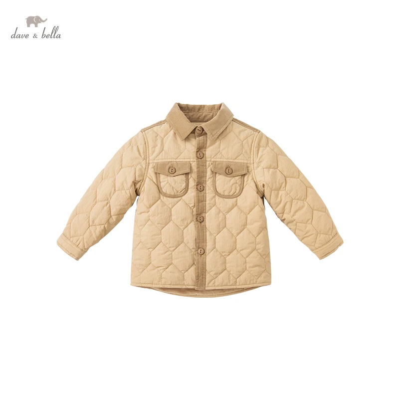 

DBX19803 dave bella winter baby boys fashion pockets patchwork padded coat children boy tops infant toddler outerwear