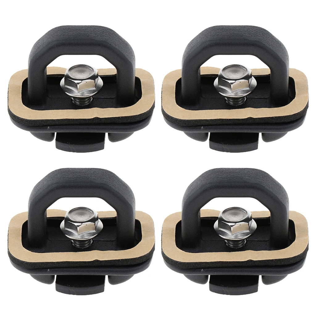 4x Bull Ring Truck Bed Side Wall Anchors Retractable Easy To Installtion