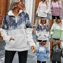 Pulôver de pescoço polo de gravata grossa de inverno feminino