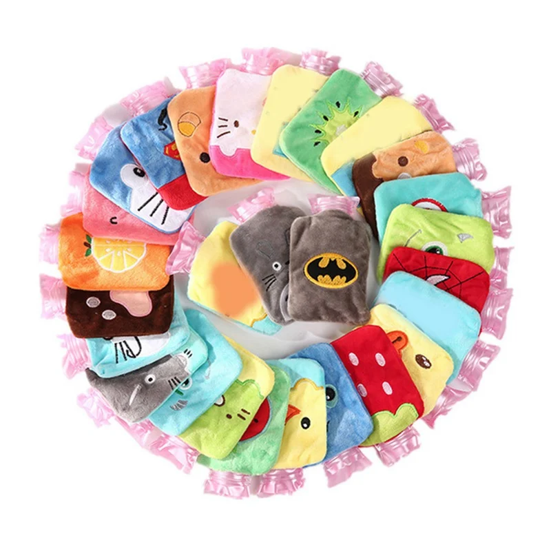 Cute Cartoon Hand Warm Hot Water Bottle Mini Hot Water Bottles Portable Hand Warmer Girls Pocket Hand Feet Hot Water Bags