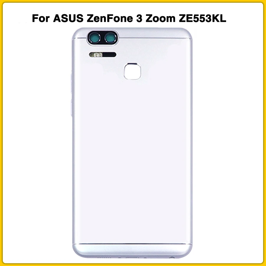 ZE553KL задний корпус для ASUS ZenFone 3 Zoom ZE553KL Задняя крышка батареи дверь с кнопкой включения громкости объектив камеры