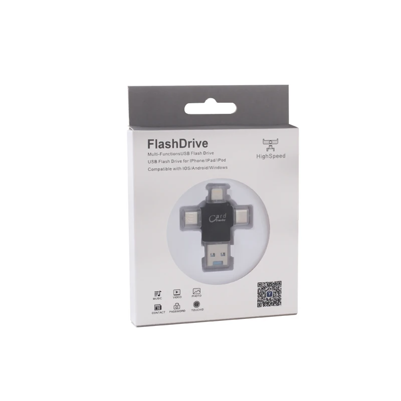 Suntrsi 4 в 1 Micro sd card reader для Android ipad iPhone 6/iPhone 7 Plus/8 8s кард ридер Тип c OTG Бесплатная